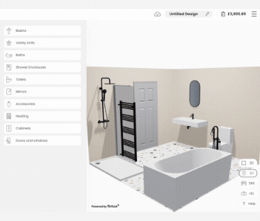 Fixtuur 3D Bathroom Planner example