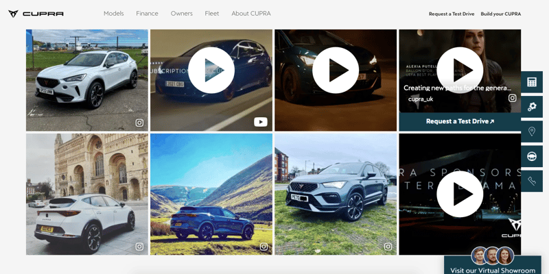 Cupra Visual Commerce example