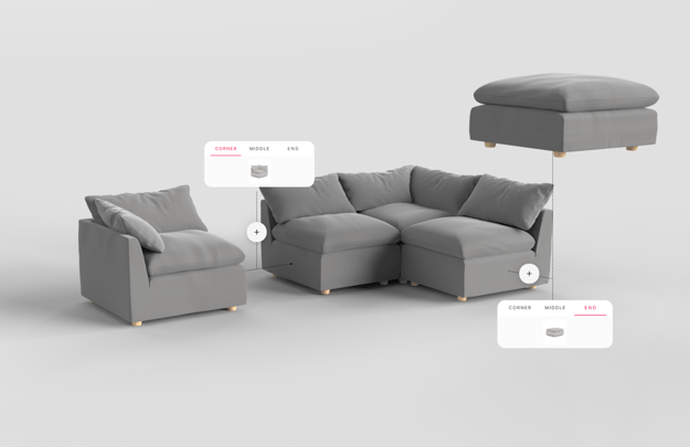 Fixtuur 3D modular configurator
