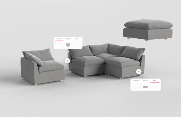 Fixtuur 3D modular configurator