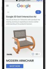 Google Swirl Ad Example for a Fixtuur 3D model