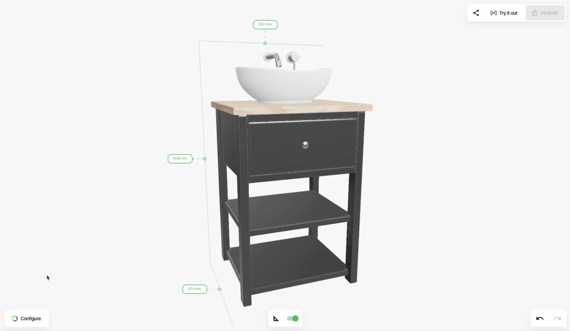 3D Configurator - Vanity Unit