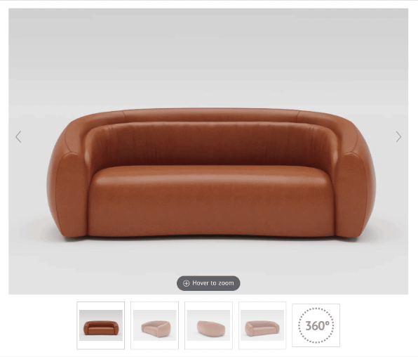 Fixtuur Furniture 360 Product Views example