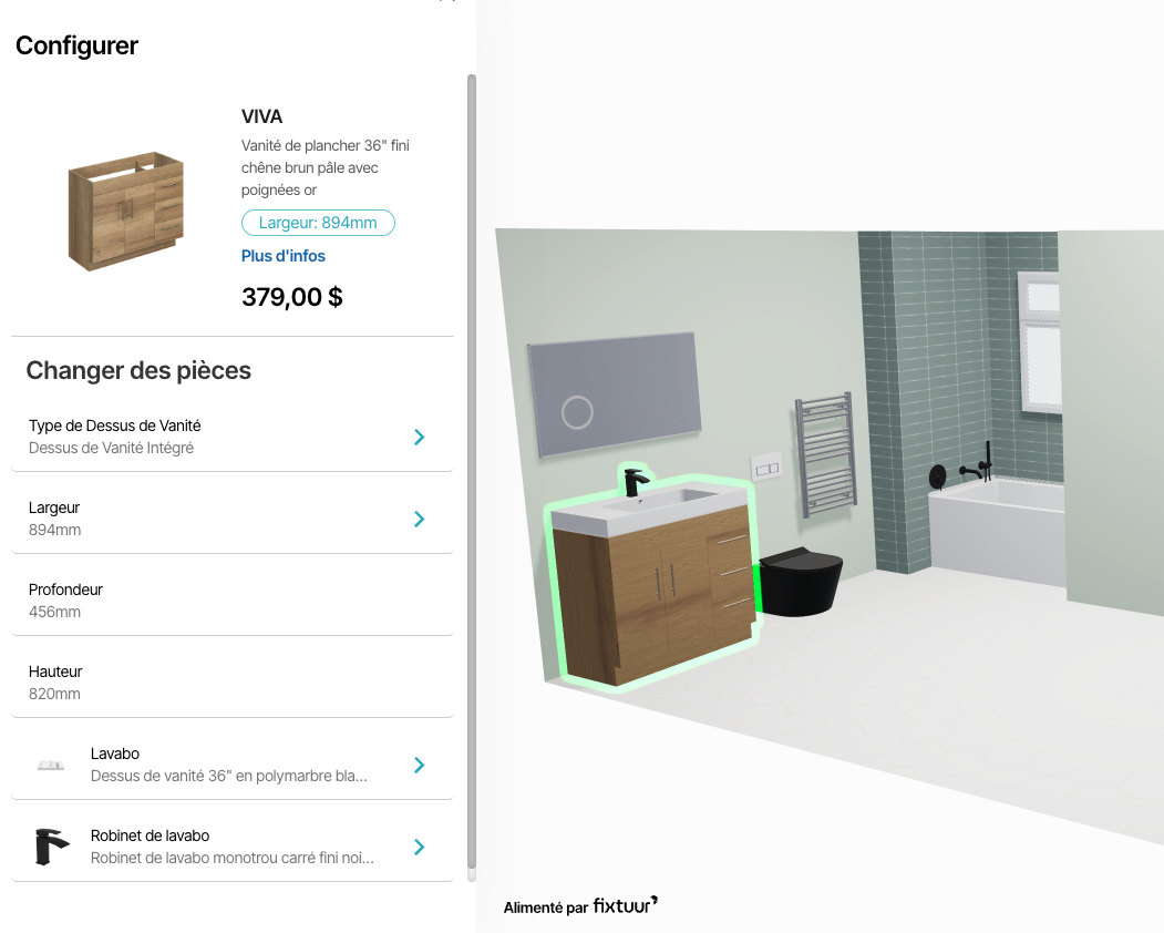 a planned bathroom with a vanity unit, mirror, black toilet, radiator and a bath fitted into an alcove