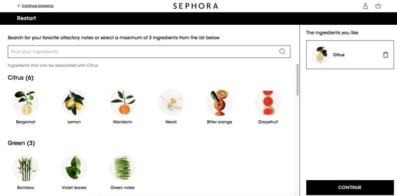 Sephora visual commerce example