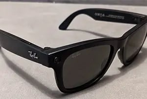 a pair of Ray Ban AR glasses